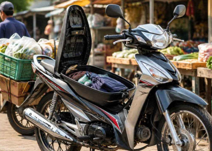 Motor Bebek dengan Bagasi Luas, Cocok untuk Pedagang dan Pekerja Lapangan! Nomor Terakhir Muat Banyak Barang
