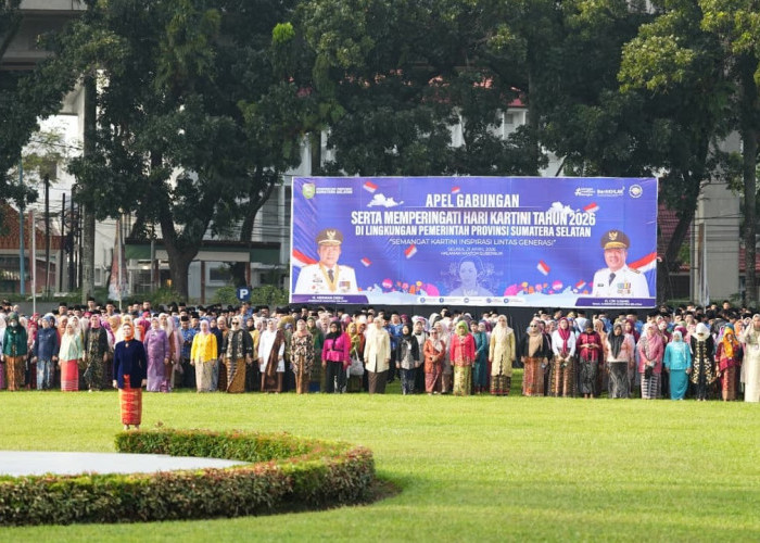 Semangat Kartini Menggelora, Pemprov Sumsel Gelar Apel Gabungan Peringatan Hari Kartini 2026