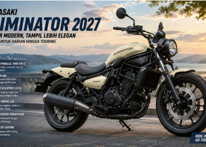 Kawasaki Eliminator 2027, Motor Cruiser Modern yang Kini Tampil Lebih Elegan