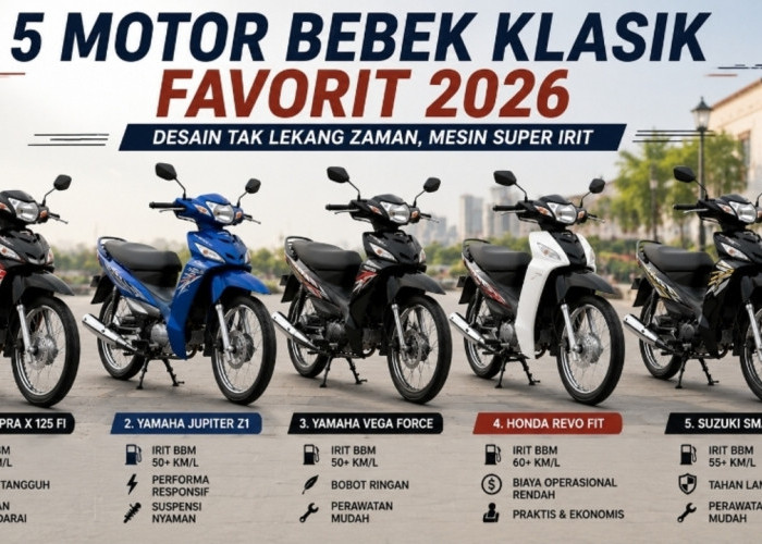 Motor Bebek Klasik Favorit 2026, Desain Tak Lekang Zaman dengan Mesin Super Irit