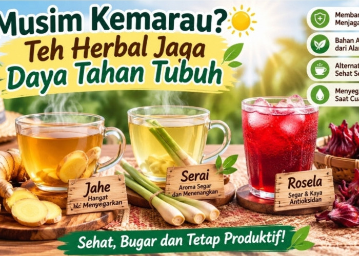 Musim Kemarau Makin Panas, Ini 3 Teh Herbal yang Cocok Menemani Jaga Daya Tahan Tubuh
