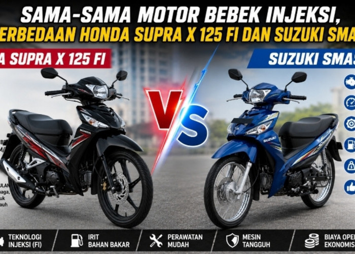 Sama-sama Motor Bebek Injeksi, Ini Perbedaan Honda Supra X 125 FI dan Suzuki Smash FI