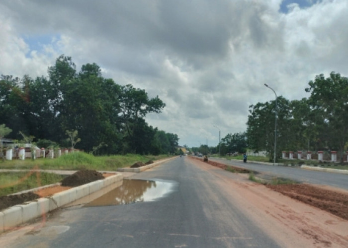 Hujan Sebentar Langsung Tergenang, Pembangunan Trotoar di Jalan Ini Diminta Perhatikan Drainase