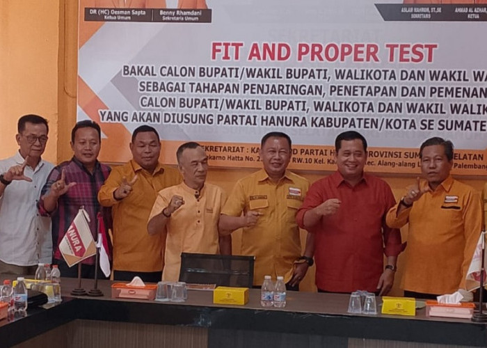 DPD Hanura Sumsel Bakal Beri Rekomendasi pada Askolani Maju Calon Bupati Banyuasin