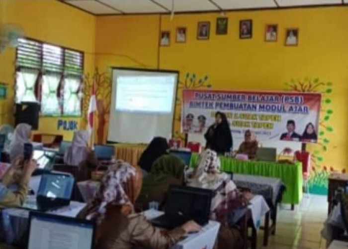 Puluhan Guru di Kecamatan Suak Tapeh Ikuti Bimtek Modul Ajar