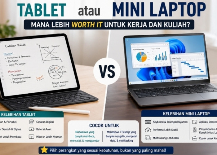 Tablet atau Mini Laptop, Mana Lebih Worth It untuk Kerja dan Kuliah?