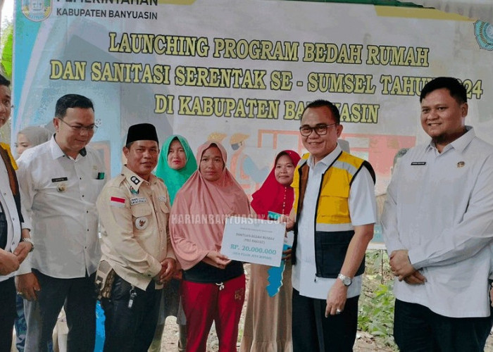 Pj Bupati Banyuasin Launching Program Bedah Rumah dan Sanitasi, Segini Jumlah Rumah yang Bakal Dibedah