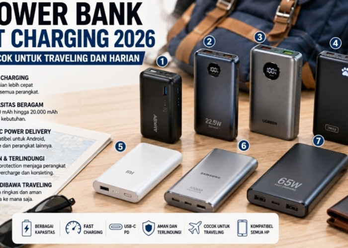 7 Power Bank Fast Charging 2026 yang Cocok untuk Traveling dan Harian