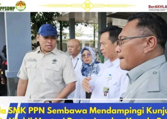 Kepala SMK PPN Sembawa Dampingi Kunker Wamen Pertanian 