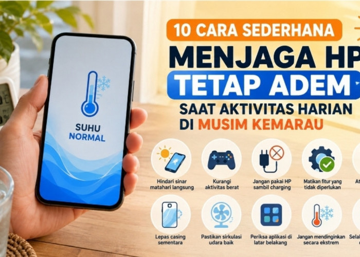 10 Cara Sederhana Menjaga HP Tetap Adem Saat Aktivitas Harian di Musim Kemarau