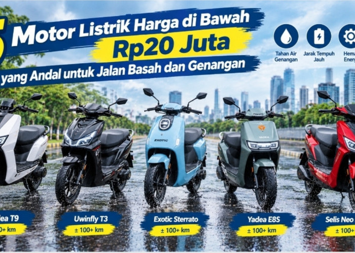 5 Motor Listrik Harga di Bawah Rp20 Juta yang Andal untuk Jalan Basah dan Genangan
