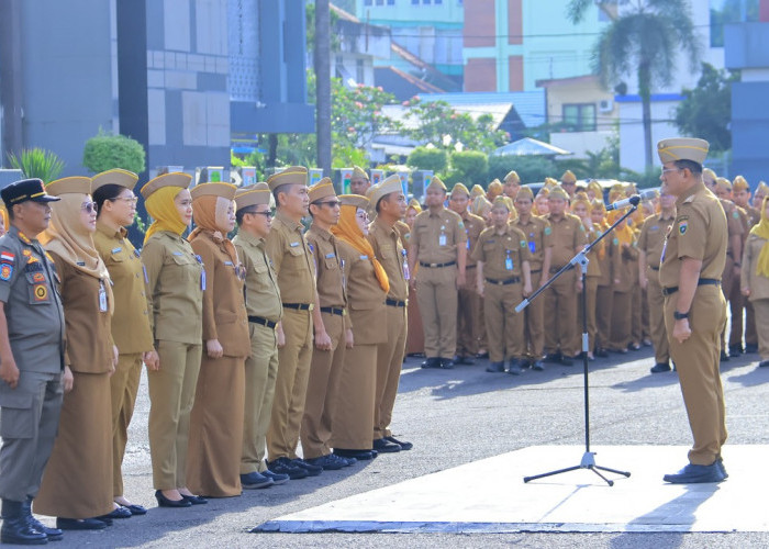 Pimpin Apel Senin, Sekda Sumsel Tekankan Efisiensi dan Disiplin ASN
