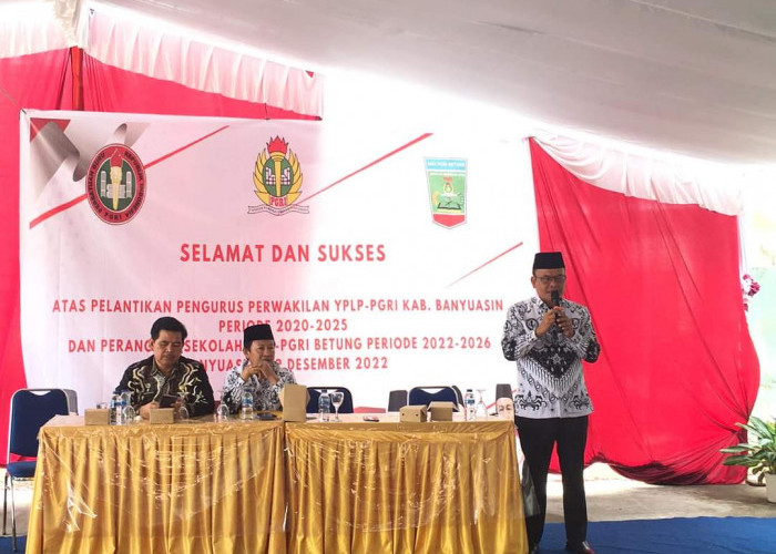 Agus Suherwan Dilantik Sebagai Ketua YPLP PGRI Perwakilan Banyuasin