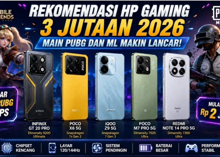 Rekomendasi HP Gaming 3 Jutaan 2026, Main PUBG dan ML Makin Lancar