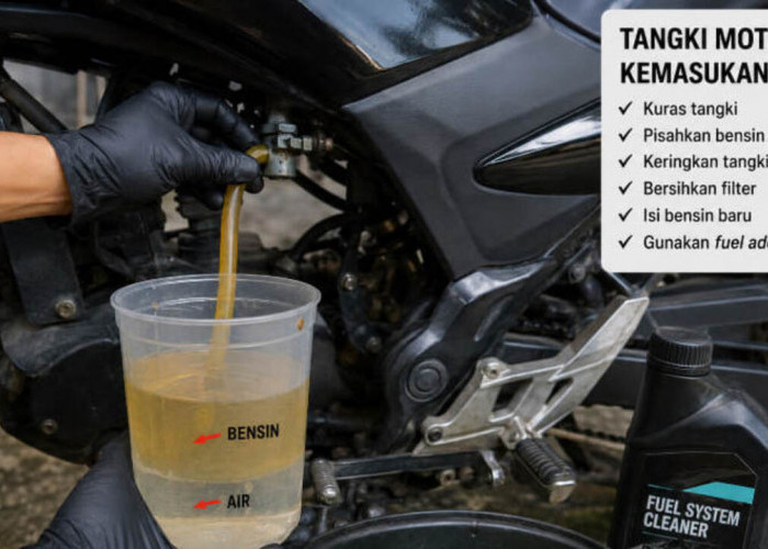 Tangki Motor Kemasukan Air? Jangan Panik! Begini Cara Mengatasinya Sendiri Tanpa Harus ke Bengkel