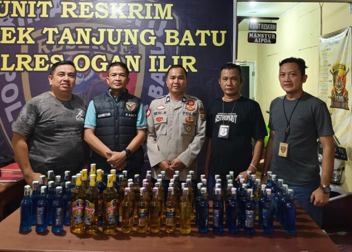 Polsek Tanjung Batu Sita 68 Botol Miras di Bulan Ramadhan 