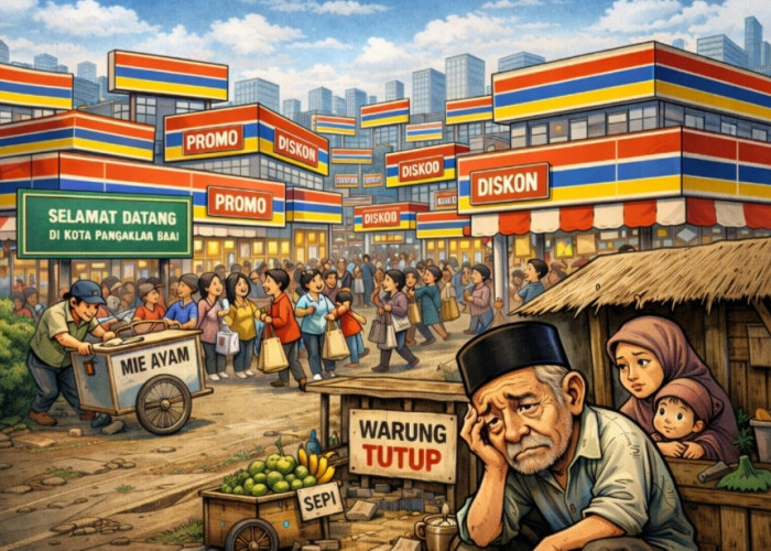 Minimarket Waralaba Menjamur di Pangkalan Balai, Warung Kecil Tergusur 