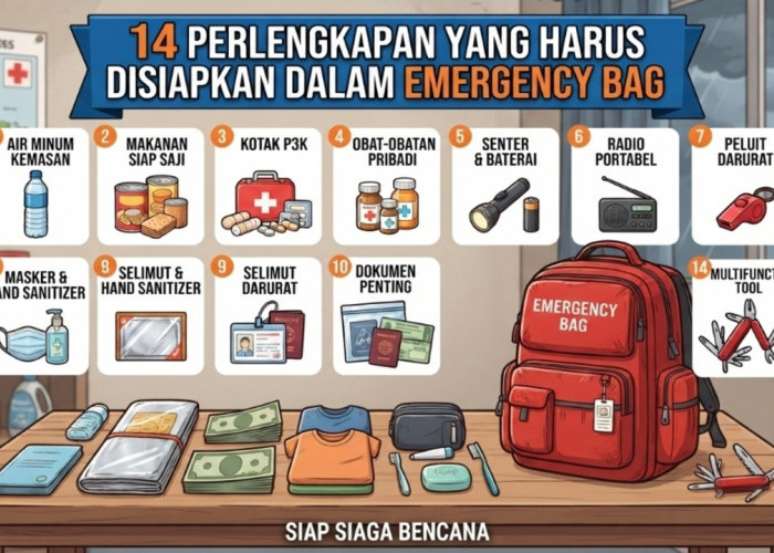 Jangan Panik Saat Bencana, Siapkan 14 Perlengkapan Penting dalam Tas Siaga