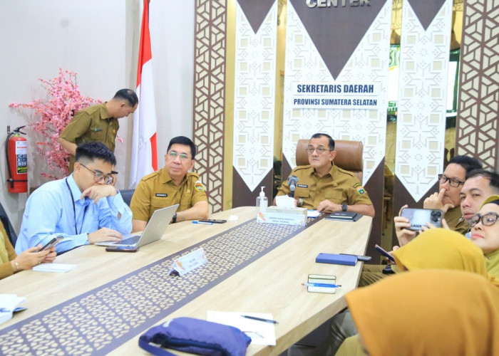 Sekda Sumsel Ikuti Rakornas Kemendagri, Matangkan Kesiapan Idul Fitri dan Pengendalian Inflasi 2026