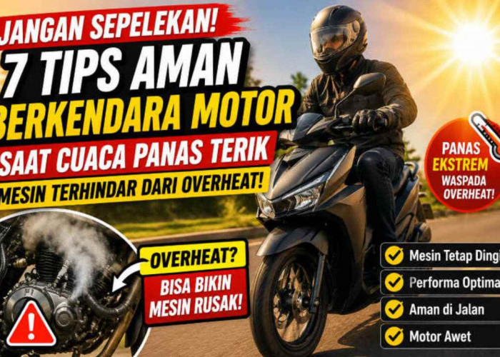 Jangan Sepelekan! 7 Tips Aman Berkendara Motor Saat Cuaca Panas Terik, Mesin Dijamin Terhindar dari Overheat