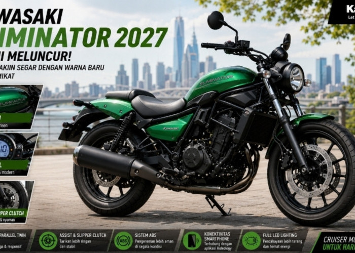 Kawasaki Eliminator 2027 Resmi Meluncur, Tampil Makin Segar dengan Warna Baru yang Memikat