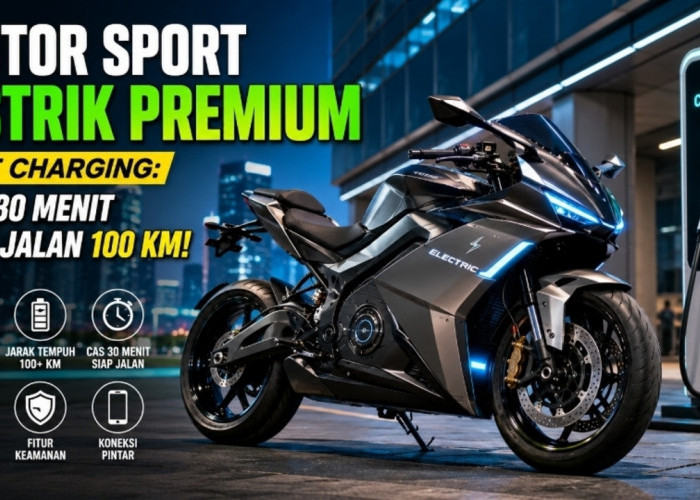 Rekomendasi Motor Sport Listrik Premium 2026, Isi Daya 30 Menit Siap Melaju hingga 100 KM