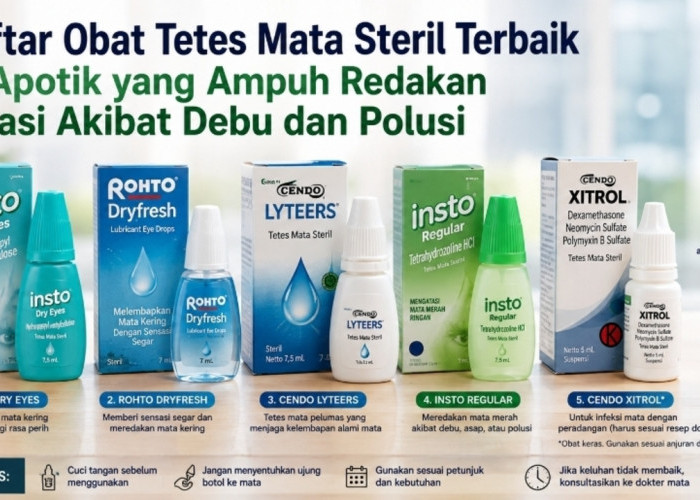 Jangan Asal Pilih! Ini 5 Obat Tetes Mata Steril yang Aman untuk Iritasi Akibat Polusi