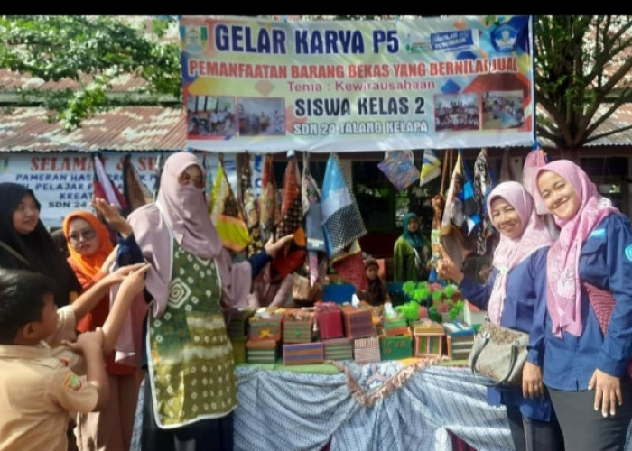 SDN 24 Talang Kelapa Gelar Panen Karya P5