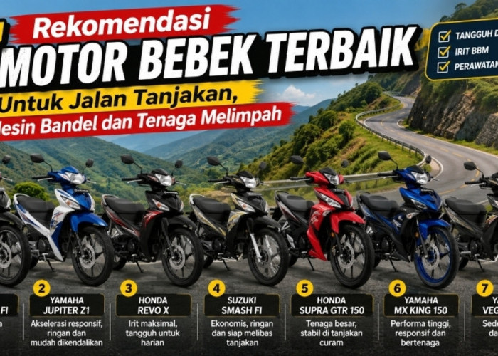 Rekomendasi 7 Motor Bebek Terbaik untuk Jalan Tanjakan, Mesin Bandel dan Tenaga Melimpah