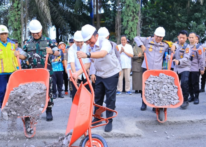 Program Belida Polda Sumsel Diluncurkan, Herman Deru Apresiasi Sinergi dan Target Perbaikan Jalan H-10 Lebaran