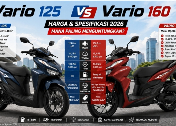 Harga dan Spesifikasi Vario 125 vs Vario 160 2026, Mana Paling Menguntungkan?