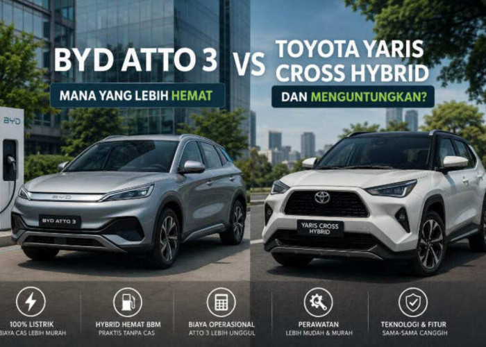 BYD Atto 3 vs Toyota Yaris Cross Hybrid, Mana yang Lebih Hemat dan Menguntungkan di Tahun 2026?