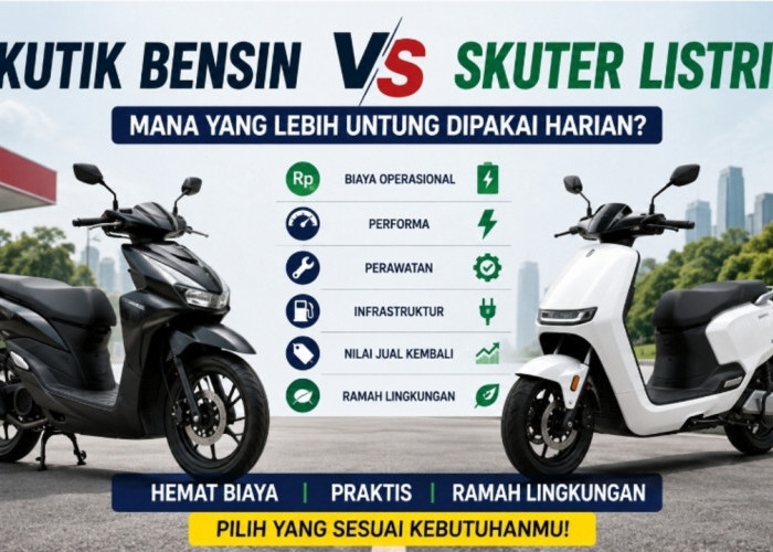 Skuter Listrik atau Skutik Bensin? Simak Perbandingan Biaya, Performa, dan Perawatannya