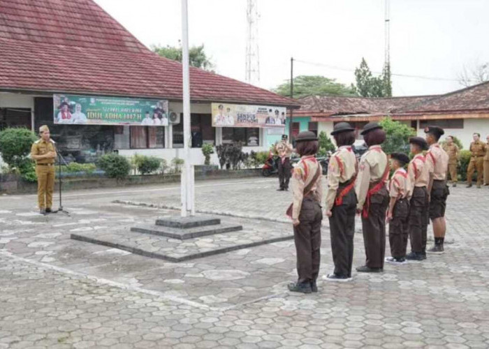Apel Pagi Talang Kelapa Dirangkaikan Pelepasan Kontingen Jambore Daerah IX Sumsel