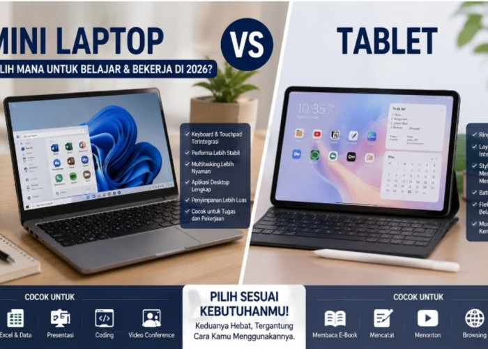 Mini Laptop vs Tablet 2026, Pilih Mana untuk Belajar dan Bekerja?
