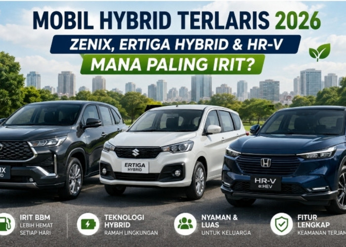 Mobil Hybrid Keluarga Terbaik 2026, Adu Irit Zenix, Ertiga Hybrid dan HR-V