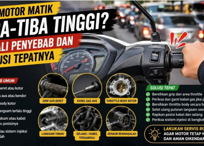 Gas Motor Matik Tiba-Tiba Tinggi? Kenali Penyebab dan Solusi Tepatnya