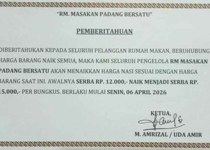 Jangan Terkejut! Ini Harga Terbaru Nasi Padang di Pangkalan Balai, Resmi Naik!