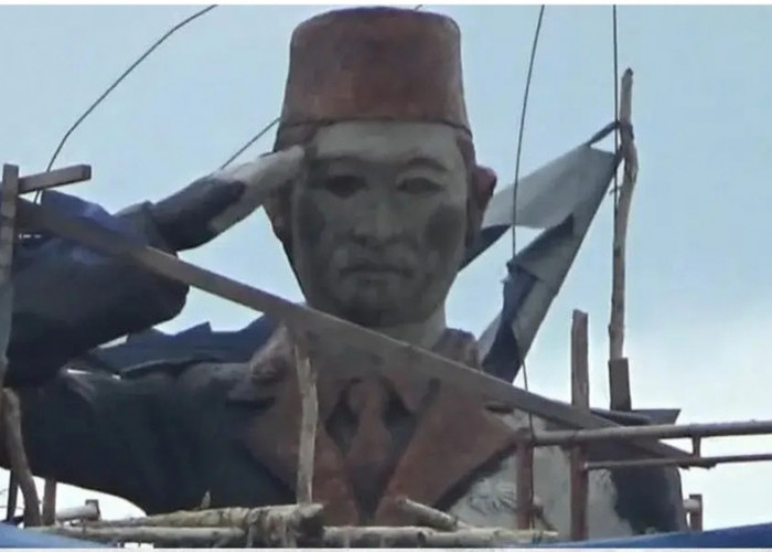 Kelanjutan Proyek Patung Bung Karno di Banyuasin, Apakah Sudah Mirip dengan Sang Proklamator ?