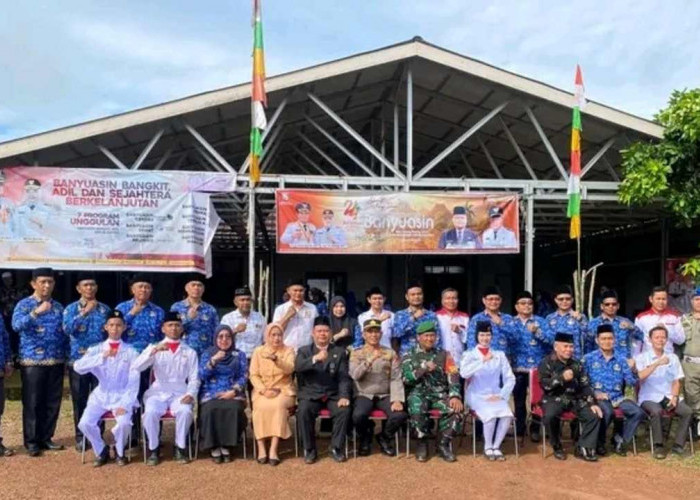 Khidmat dan Penuh Semangat, Upacara HUT ke-24 Banyuasin di Suak Tapeh Berlangsung Lancar