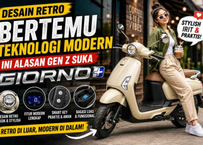 Honda Giorno+ Bikin Gen Z Jatuh Hati! Desain Retro Klasik, Tapi Fiturnya Sudah Masa Depan