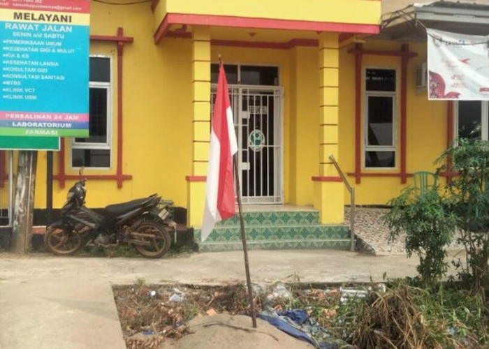 Miris ! Di Puskesmas Semuntul Banyuasin Sumatera Selatan, Bendera Merah Putih Dipasang Asal-asalan