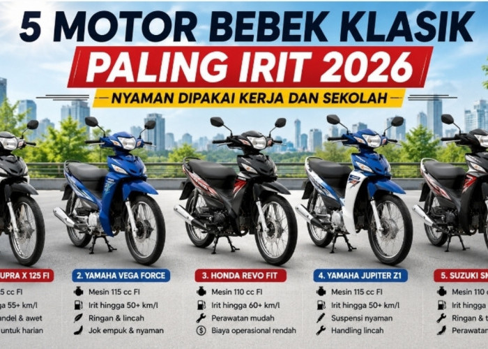 5 Motor Bebek Klasik Paling Irit 2026, Nyaman Dipakai Kerja dan Sekolah
