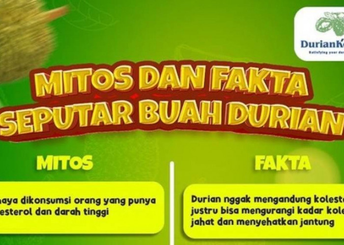 5 Mitos dan Fakta Mengenai Buah Durian, Jangan Termakan Hoax!