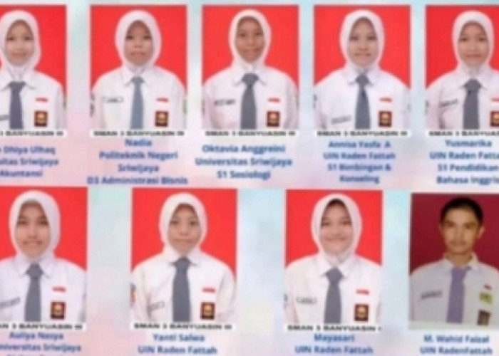 9 Siswa SMAN 3 Banyuasin III Sukses Lulus di Perguruan Tinggi Negeri di Kota Palembang, Ini Nama-namanya