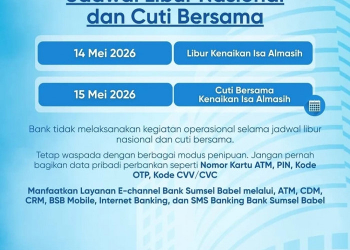 Libur Panjang, Bank Sumsel Babel Imbau Nasabah Manfaatkan Mobile Banking