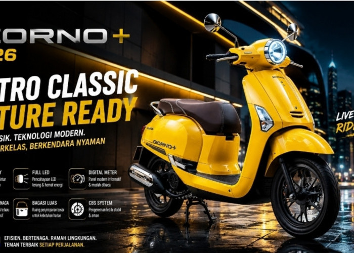 Tampil Elegan dan Berkelas, Honda Giorno+ 2026 Hadir dengan Fitur Canggih serta BBM Irit