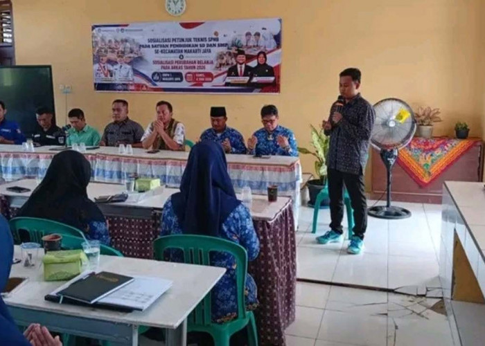 Tim Disdikbud Gelar Sosialisasi SPMB dan Arkas di SMPN 1 Makarti Jaya