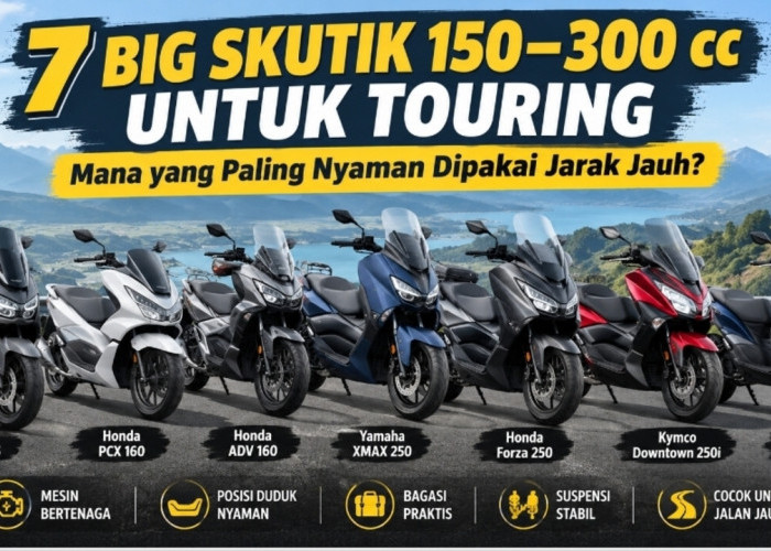 7 Big Skutik 150–300 cc untuk Touring, Mana yang Paling Nyaman Dipakai Jarak Jauh?
