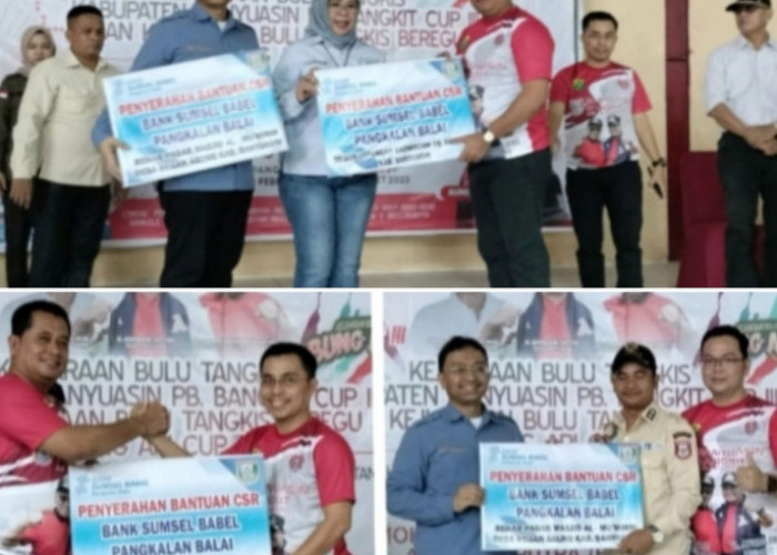 Bank Sumsel Babel Serahkan CSR Pembangunan Tribun Penonton dan Pagar Masjid